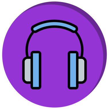 Kulaklık. Web simgesi basit illüstrasyon