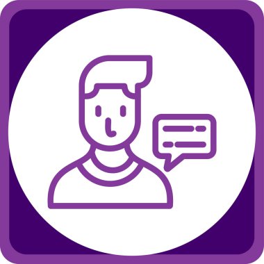 Akıllı telefonlu bir adam. Basit resimleme