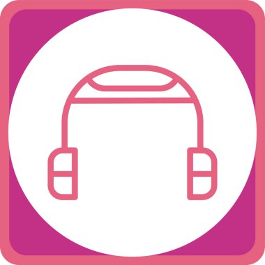 Kulaklık simgesinin vektör illüstrasyonu