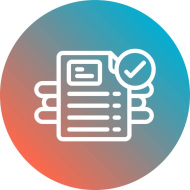 Kontrol Listesi Düz Vektör Simgesi