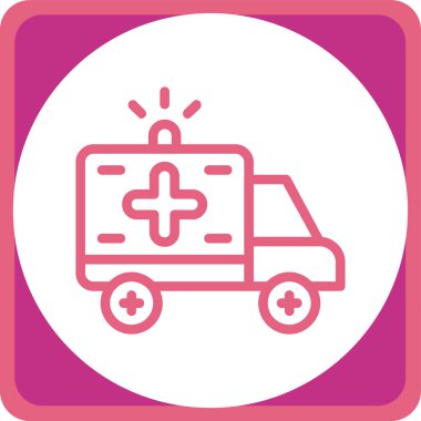 ambulans simgesi vektör illüstrasyonu