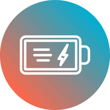 Batarya simgesi soyut grupta izole edildi