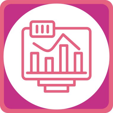 Bar çizelgesi. Web simgesi basit illüstrasyon