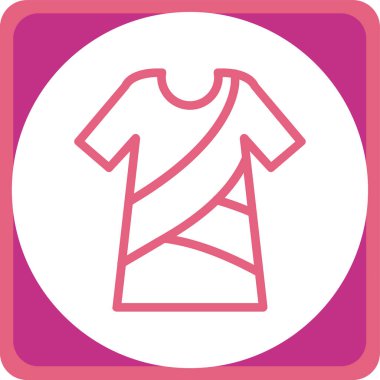 Kıyafetler. Web simgesi vektör illüstrasyonu