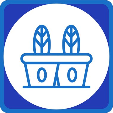 Bitki. Web simgesi basit illüstrasyon