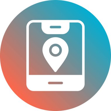 gps konum simgesi rozet biçiminde