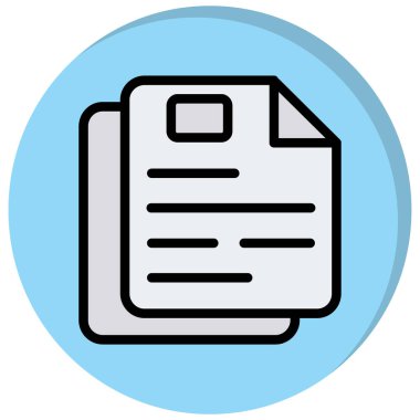 Belge. Web simgesi basit illüstrasyon