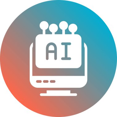 Yapay zeka vektör simgesi