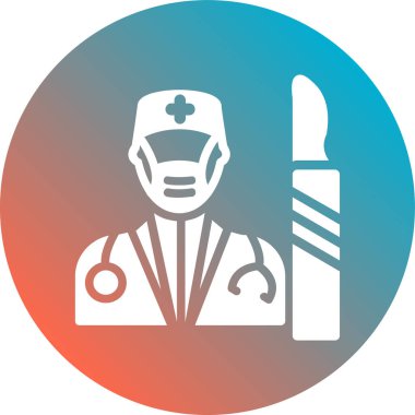 Hemşire simgesinin vektör illüstrasyonu