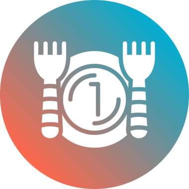 Restoran vektör simgesi modern illüstrasyon