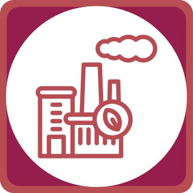 Fabrika. Web simgesi basit illüstrasyon