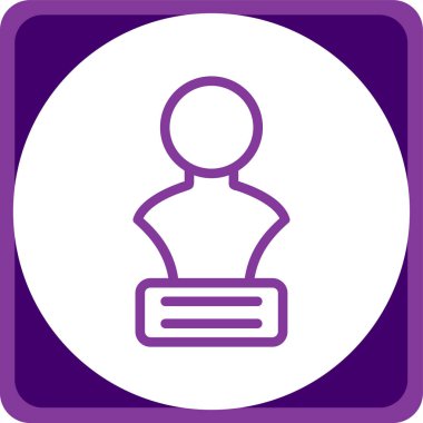 Eşsiz Kullanıcı Hesap Vektörü Glyph Simgesi