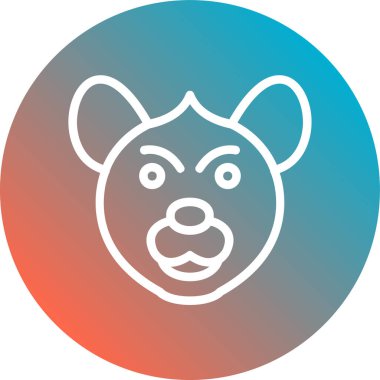 Köpek kafası ikonu. vektör illüstrasyonu