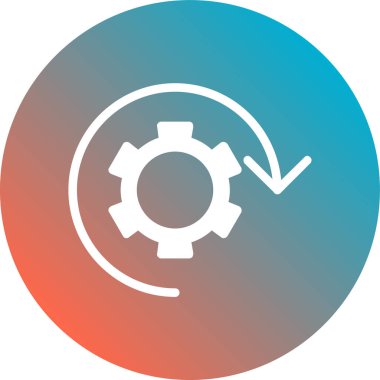 dişli düz vektör simgesi