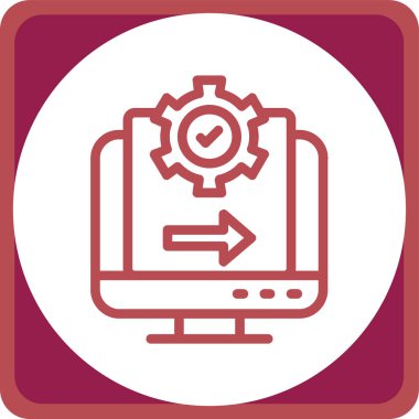 Teçhizat Web simgesi basit illüstrasyon