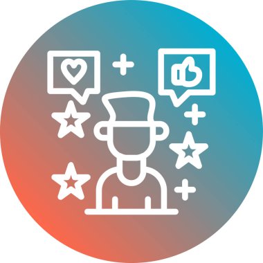 Sosyal ortam simgesi, vektör