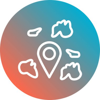 konum haritası modern simge, vektör illüstrasyonu