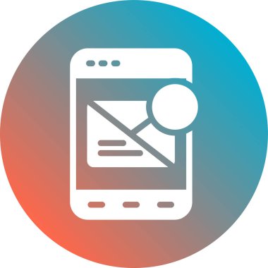 Mesaj var. Web simgesi basit illüstrasyon