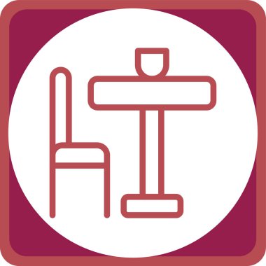 Sandalye. Web simgesi basit illüstrasyon