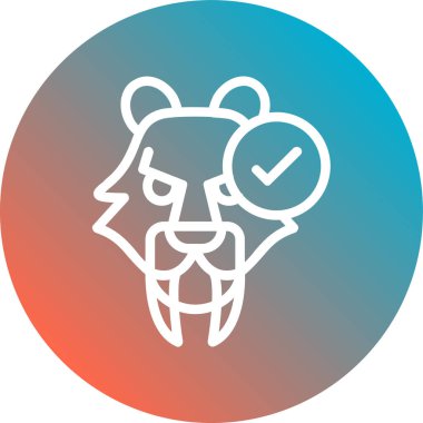 Aslan simgesi soyut arkaplanda izole edildi