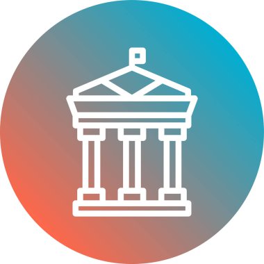 Banka. Web simgesi basit illüstrasyon