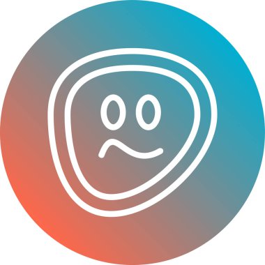 Üzgün ifade simgesi, vektör çizim