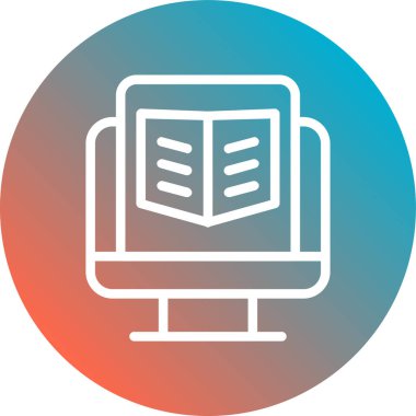 Kitap. Web simgesi basit illüstrasyon