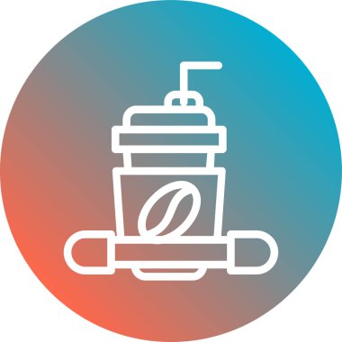 Sıcak içecek simgesinin vektör illüstrasyonu