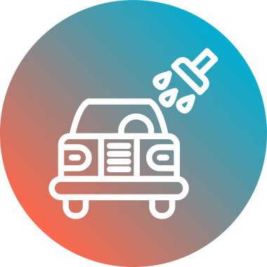 Araba simgesinin vektör illüstrasyonu