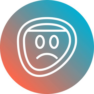 vector illustration of a sad face icon