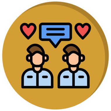 arkadaş simgesi, vektör illüstrasyon tasarımı