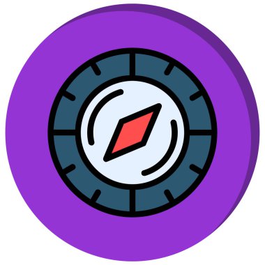 Bir pusulanın vektör illüstrasyonu