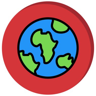 Dünya küre kırmızı kurdele ile