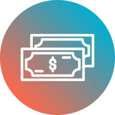 Dolar vektörü düz renk simgesi