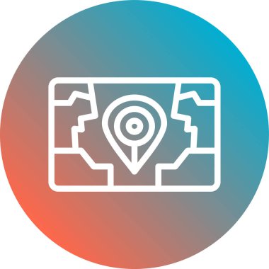 Vektör konumu simge illüstrasyonu