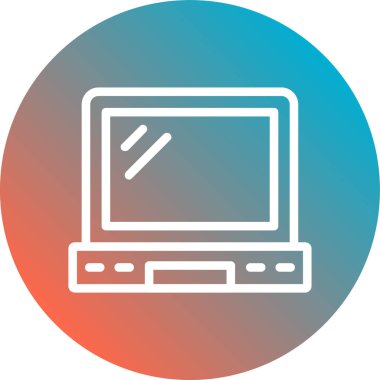 bilgisayar monitörü simge vektör illüstrasyon izole