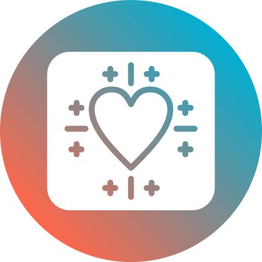 Kalp ikonu vektör illüstrasyonu