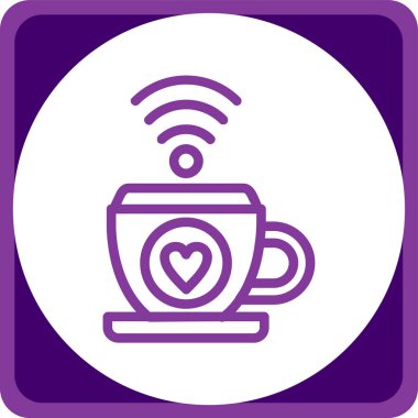 İllüstrasyon kahve makinesi simgesi