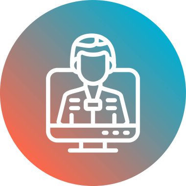 Bir doktor simgesinin vektör çizimi