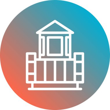 Modern yapı simgesinin vektör illüstrasyonu