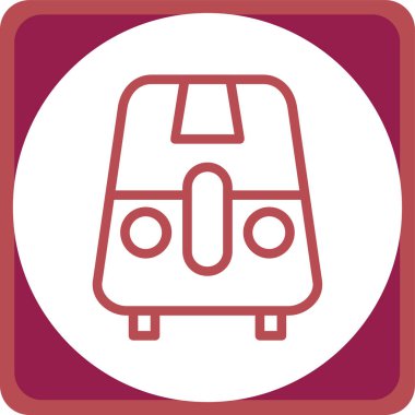 tren. Web simgesi basit illüstrasyon