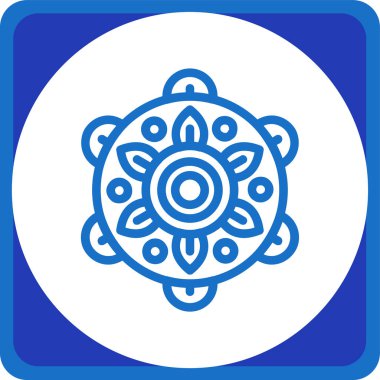 Bir çiçek simgesinin vektör illüstrasyonu