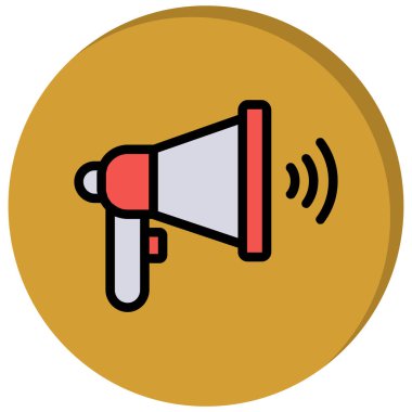 megafon ikonu. Web için megafon vektör simgelerinin özet çizimi