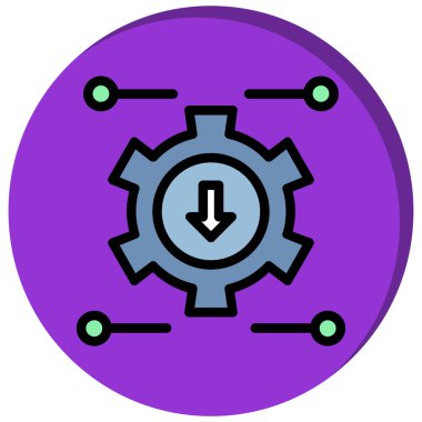 vektör ayarı simgesi, basit illüstrasyon