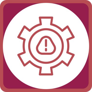 dişli düz vektör simgesi