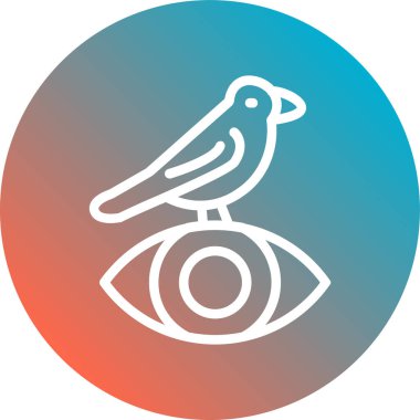 kuş simgesi vektör illüstrasyonu