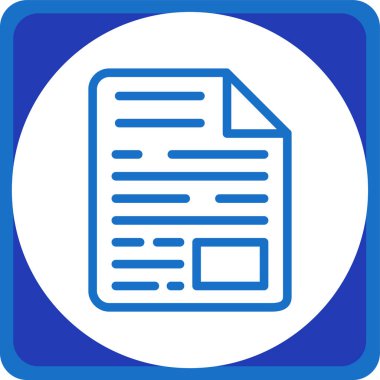 Belge. Web simgesi basit illüstrasyon