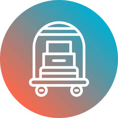 Benzersiz tramvay vektör çizgisi simgesi