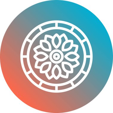 beautiful flower vector line icon