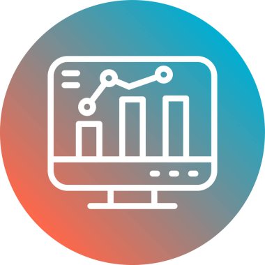 Analizler. Web simgesi basit illüstrasyon